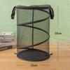 Cross-Border Large-Capacity Polyester Mesh Oxford Cloth Storage Basket Portable Storage Bucket Home Folding Dirty Clothes Basket(Black Dust Bag)