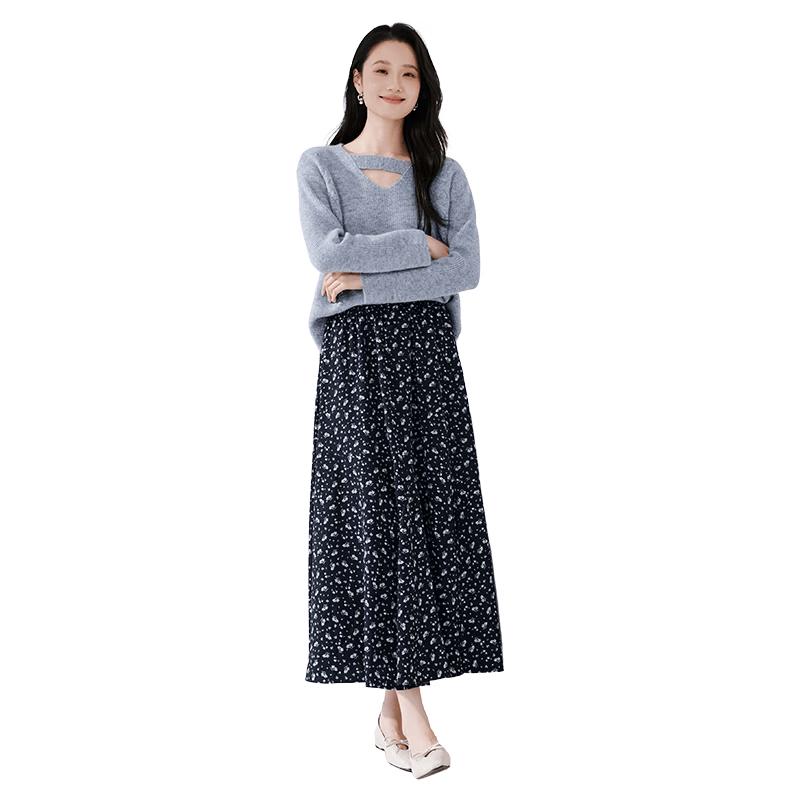 Xiangying Relaxed V-Neck Knit Sweater S