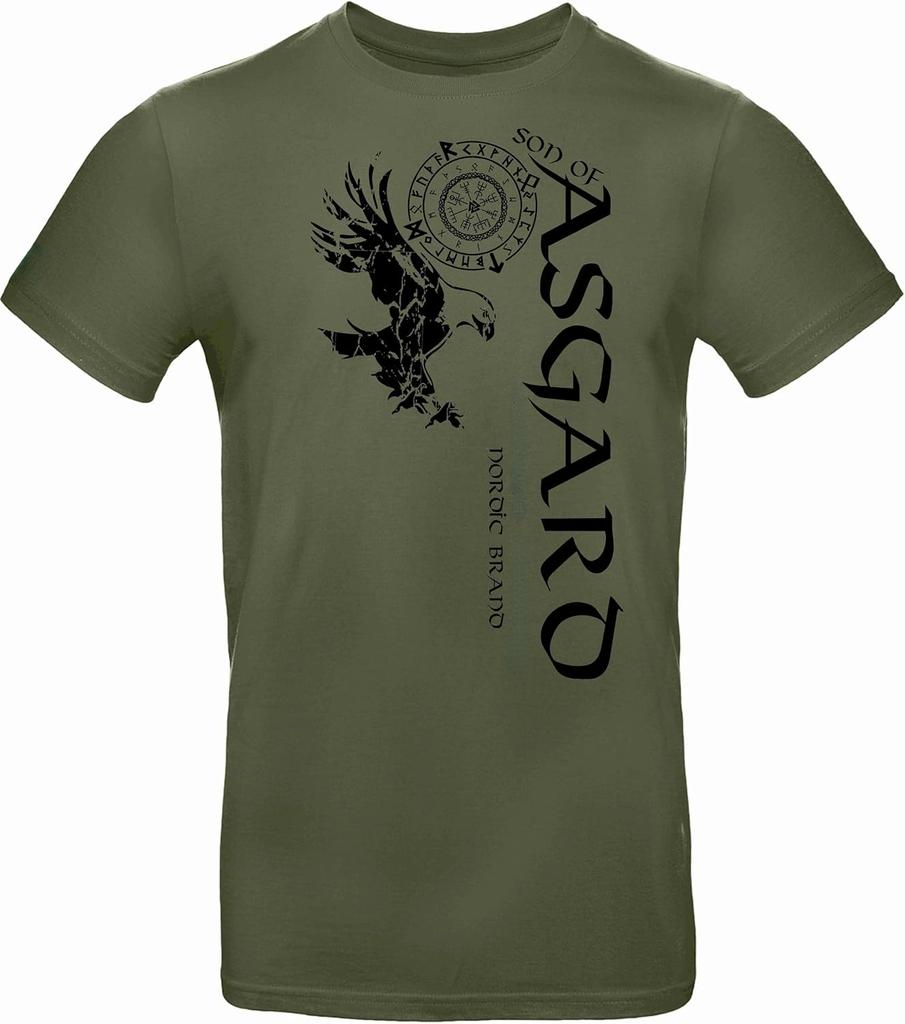 Nordic Warriors Valhalla Odin Thor Son of Asgard T-Shirt 100% Cotton O-Neck Short Sleeve Summer Casual Mens T-shirt Size S-3XL