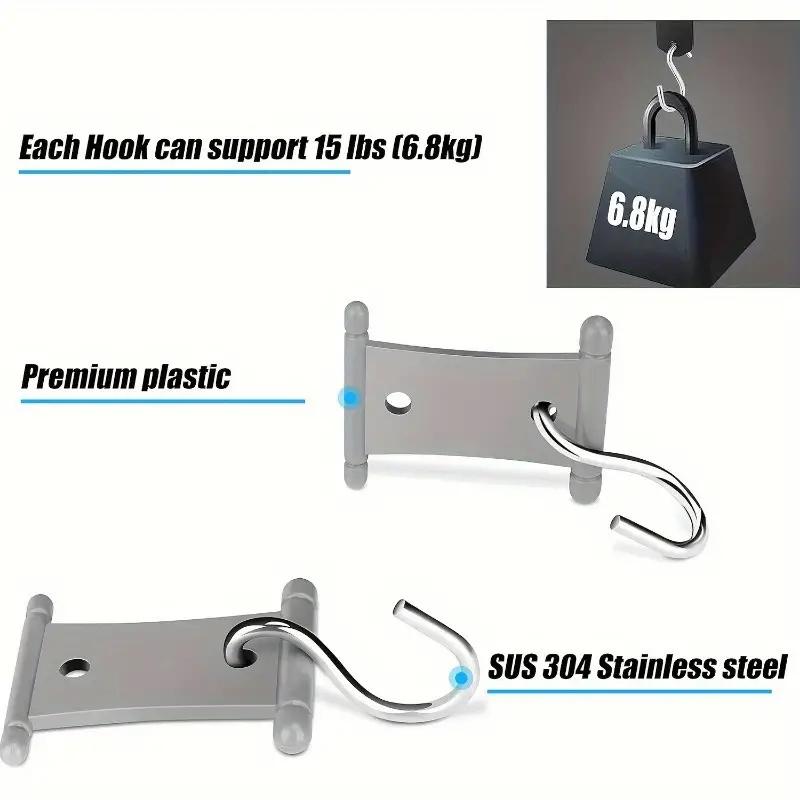 6 Pcs S Shaped Camping Awning Hooks Clips RV Tent Hangers Light Hangers With Holes For Caravan Camperb Accessories
