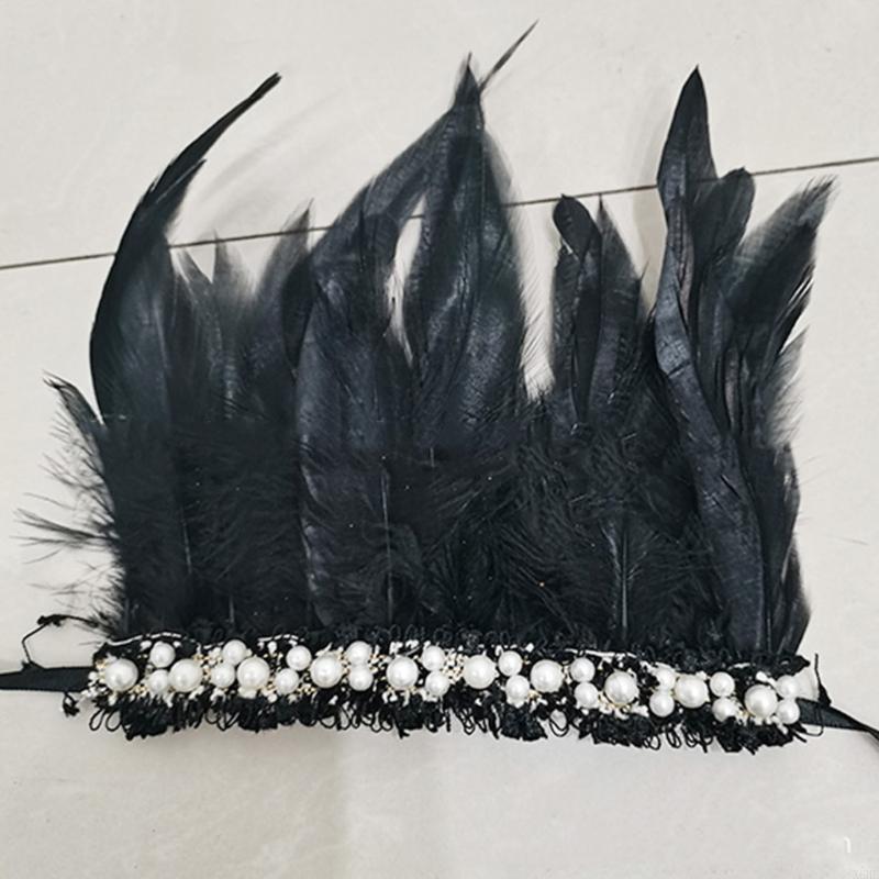 Women Natural Fur Feather Cuffs Sexy Cuffs With Feathers Feather Cuff Snap Bracelet Sleeves Wrist Arm Removable Shirt