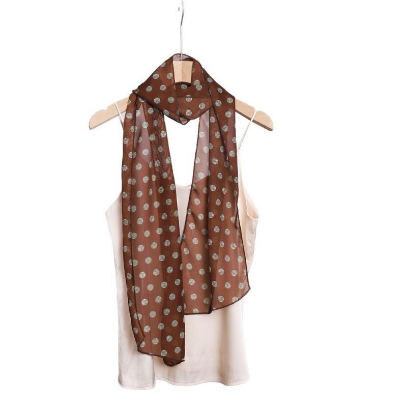 Small Long Polka Dot Scarf Printed Loose Streamer for Women  Spring and Autumn Versatile Decorative Scarf Simple Hairband