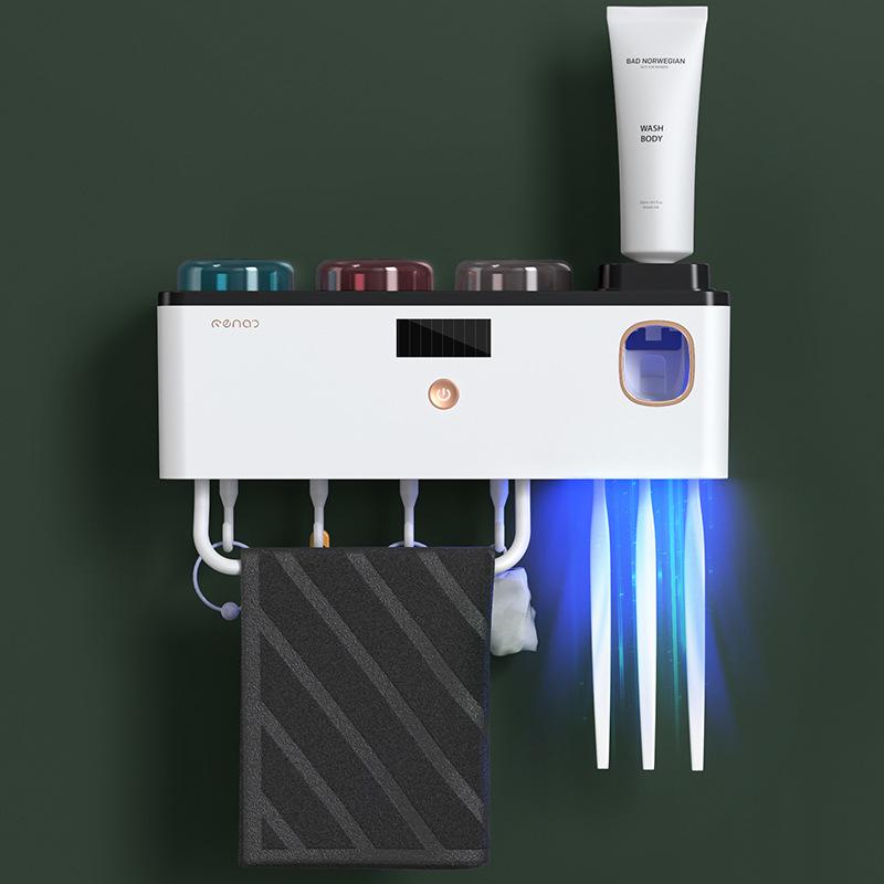 Wall-Mounted Multi-Functional Toothbrush Sterilizer and Holder