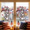 4th of July Window Clings Patriotic American Flag Red Blue White Tree Balloons Stickers Independence Memorial Day Static Decals for Store Glass Decor