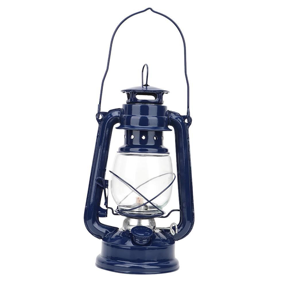 Retro Iron Lantern Windproof Hurricane Lantern Oil Lamps Vintage Kerosene Lamp Party Pub