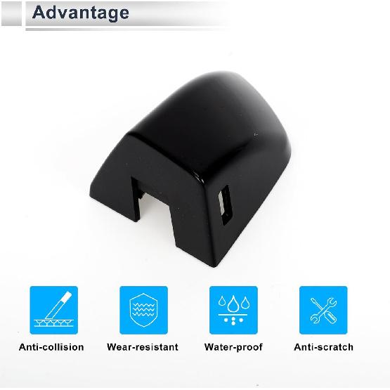 Front Left Exterior Door Handle Lock Cylinder Cap Cover for Porsche Cayenne 2011-2017 No.95853187900G2X ABS Black 1 Pc