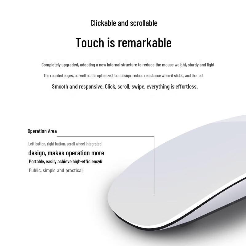 SooPii Wireless Bluetooth Multi-Touch Mouse for Apple Devices