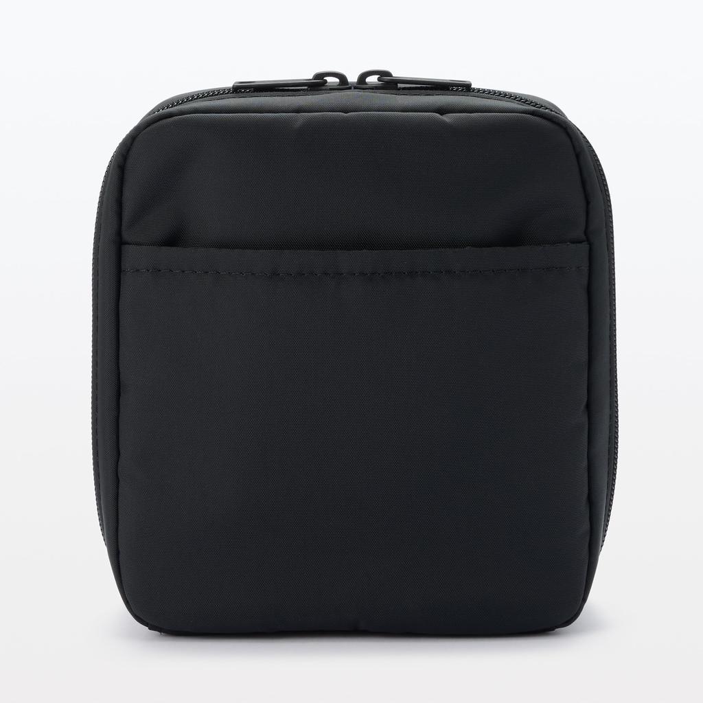 MUJI Nylon Makeup 16 x 14 x 6 83458270 Pouch, Black, Approx. cm,