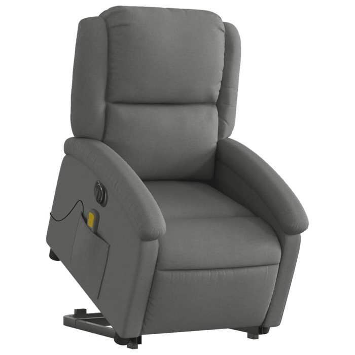 VidaXL Electric Massage Recliner, Relaxation Chair with Adjustable Backrest and Footrest, Seat of 3204201
