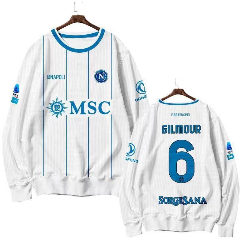 25-26 Season SSC Napoli Long Sleeve Football Jersey Men Sports Training Top