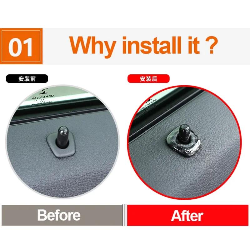 Car Accessories For BMW X1 F48 X2 F39 2016 2017 2018     ABS Door Lock Cover Case Trim Protective Stickers