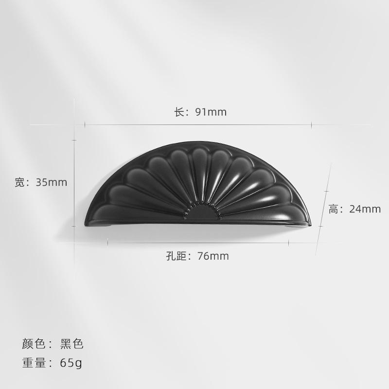 Gold Handle Kitchen Cabinet Storage Seashell Handles Door Knobs Furniture Kitchen Item Cupboard Closet Drawer Dressers Wardrobe