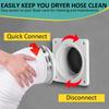 Comprehensive Dryer Vent Kit Includes Wall Flange Adapter and 1.5m Aluminum Foil Hose for Complete Installation Setups