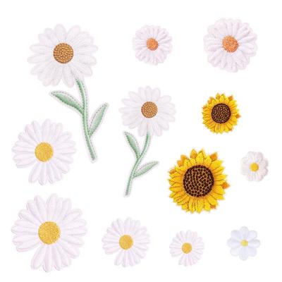 "Small Daisy Embroidery Stickers for Clothing and DIY Handbooks"