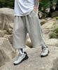 Peace Of Mind Sweat Double-Pleat Bermuda Pants (Gray)