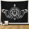 Black and White Moon Hands Tapestry Polyester Witchy Wall Hanging Mystic Gothic Decor for Bedroom Living Room Dorm Background