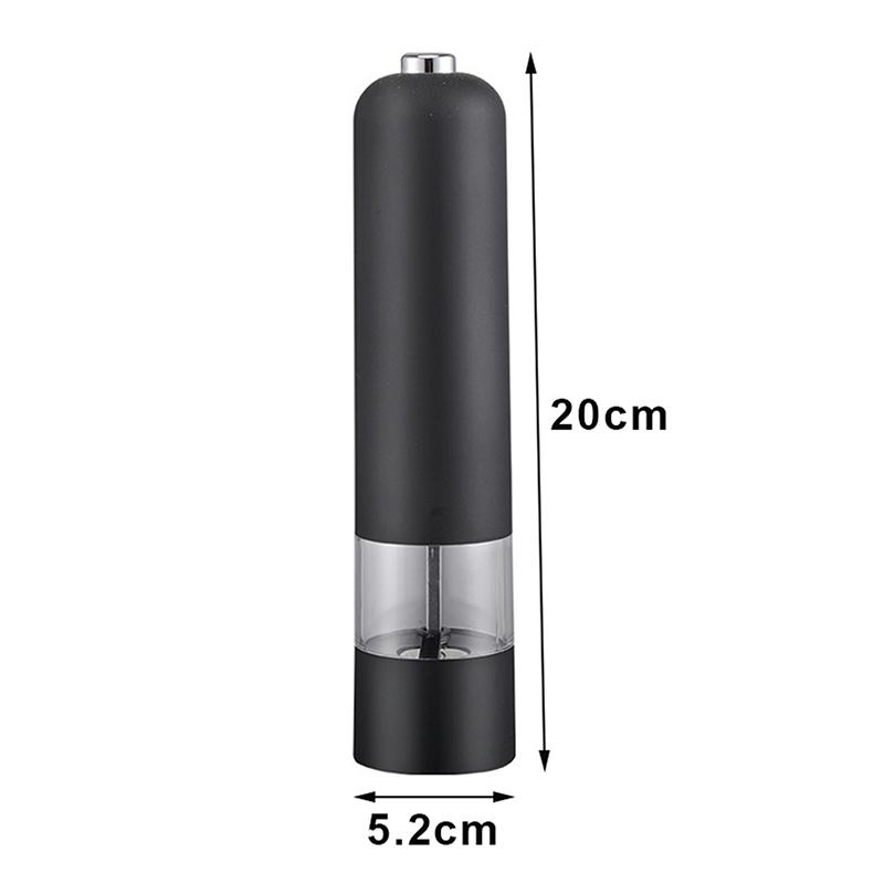Macina Pepe e Sale Elettrico Automatico a Batteria con Luce LED Macina Spezie a Granulometria Regolabile Strumento da Cucina