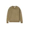 Levis Khaki Textured Comfortable Skin-Friendly Simple Solid Color Versatile Lazy Style Knit Sweater Unisex Tops 0058W-0003