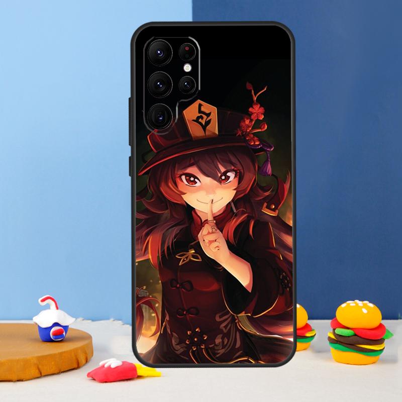 Genshin Impact Hu Tao Phone Case For Samsung Galaxy S24 S25 Ultra S9 S10 S20 S22 S21 S23 Plus S24 FE Cover Coque
