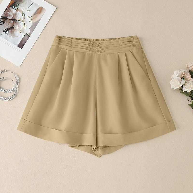 ZANZEA Women Casual Elastic Waist Loose Summer Shorts