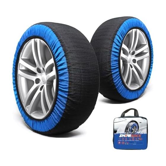 Non-metal Tire Chain, Cloth, Black and Blue S, Snow Chain, Easy To Install, Light Vehicle, Low Vibration, Low Noise, Does Not Damage Tires, Complies
