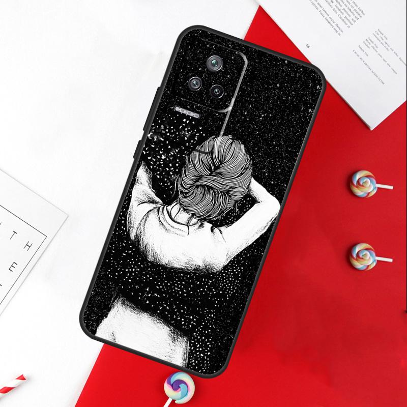 Black White Galaxys Aesthetic Cover For Xiaomi 13T 11T 12T 14T Pro 13 14 15 Ultra POCO X7 Pro X3 X5 X6 F5 F6 M6 Pro Case