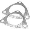 2PCS Exhaust Gasket 3 Bolt Metal Exhaust Pipe Seal Gasket for Multifunctional Manifold/Header/Muffler/Catalytic Converter/Exhaust Turbo,3 Holes High