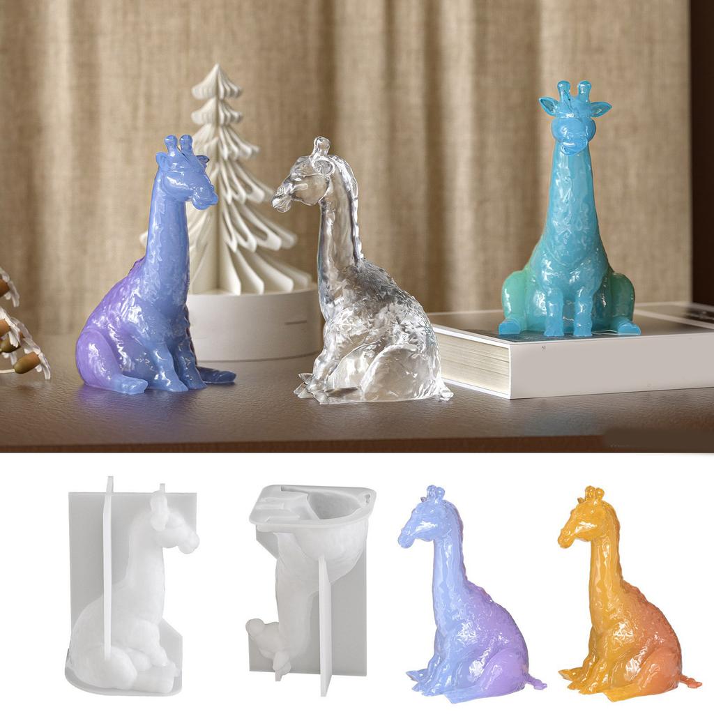 3D Giraffe Silicone Mold For Crystal Epoxy Resin Crafts Home Decoration Jewelry Making Art Supplies Food Grade Material