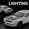 1/18 Dodge Challenger SRT Hellcat Alloy Track Racing Car Model Metal Muscle Sports Car Vehicles Model Sound Light Kids Toys Gift