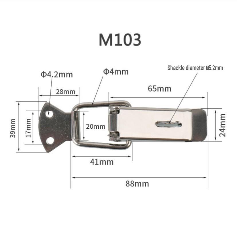 Stainless Steel Duckbill Spring Latch for Hardware and Furniture Leather Cases