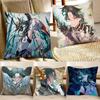 Game Anime Genshin Impact Xiao Pillow Case Fashion Square Pillowcase Bedroom Sofa Room Ins Decoration Leisure