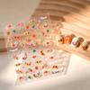 Korean INS Style 3D Embossed Dopamine Flower Nail Art Stickers