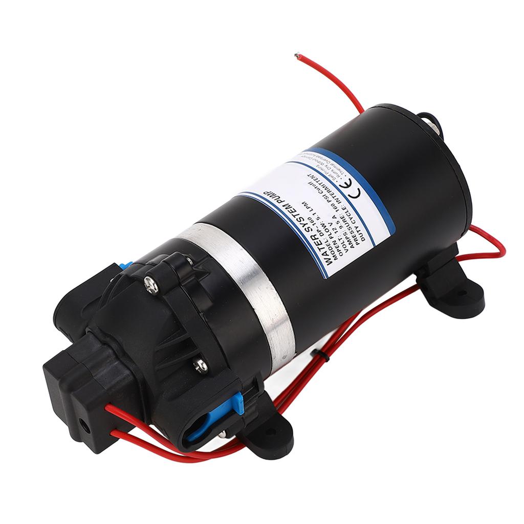 160PSI High Pressure Diaphragm Pump Water Booster Pump 5.1LPM 3 Meter Discharge Lift DC12V