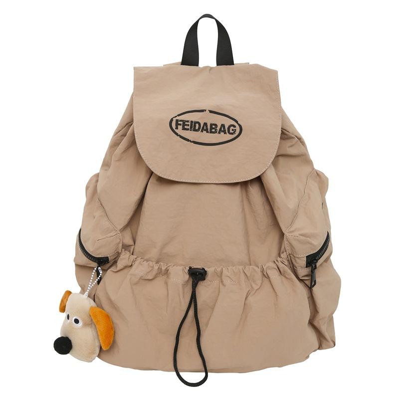 

Школьная сумка для студента, женский рюкзак большой вместимости для поездок на работу хаки