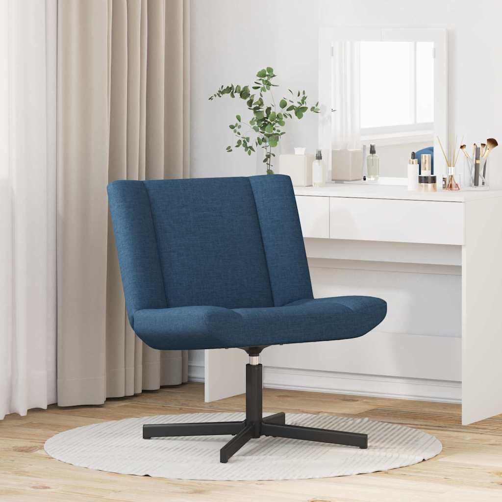 Swivel Chair Blue 63 X 75 X 76 Cm Fabric