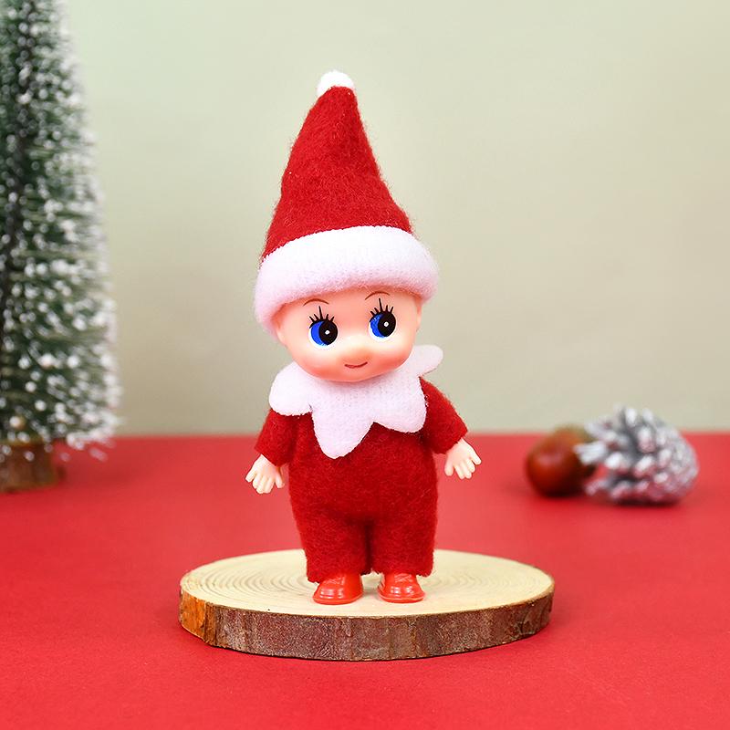 Merry Christmas Elf Dolls Ornaments Mini Cute Baby Doll Xmas Gift for Girl Boy Kids Christmas Party Decorations Navidad New Year