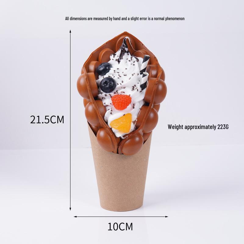 Espositore per Dolci alla Frutta con Waffle all'Uovo in Stile Hong Kong