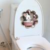 Cute Rabbit Wall Stickers Removable Self Adhesive Waterproof Wall Decals for Bathroom Home Nursery Wall Decor
