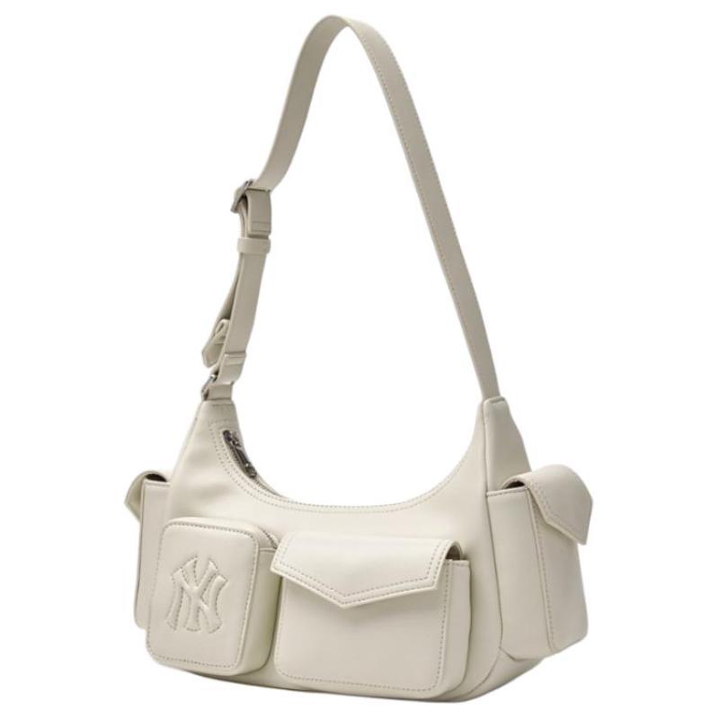 MLB Polyester Shoulder Bag Regular Women's Cream Casual 3ABQBV25N-50CRS