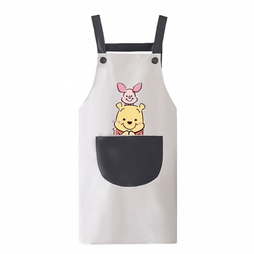 hgTUP Winnie the Pooh Work Apron, Stain-Resistant, Wrinkle-Resistant, Lightweight, Perfect for Cooking, Nursery Teachers, Adults, and Home Cooking. Fe