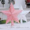 Christmas Pink Pentagon Top Star Tree Topper Exquisite Star Xmas Tree Small Christmas Star Topper Christmas Decorations