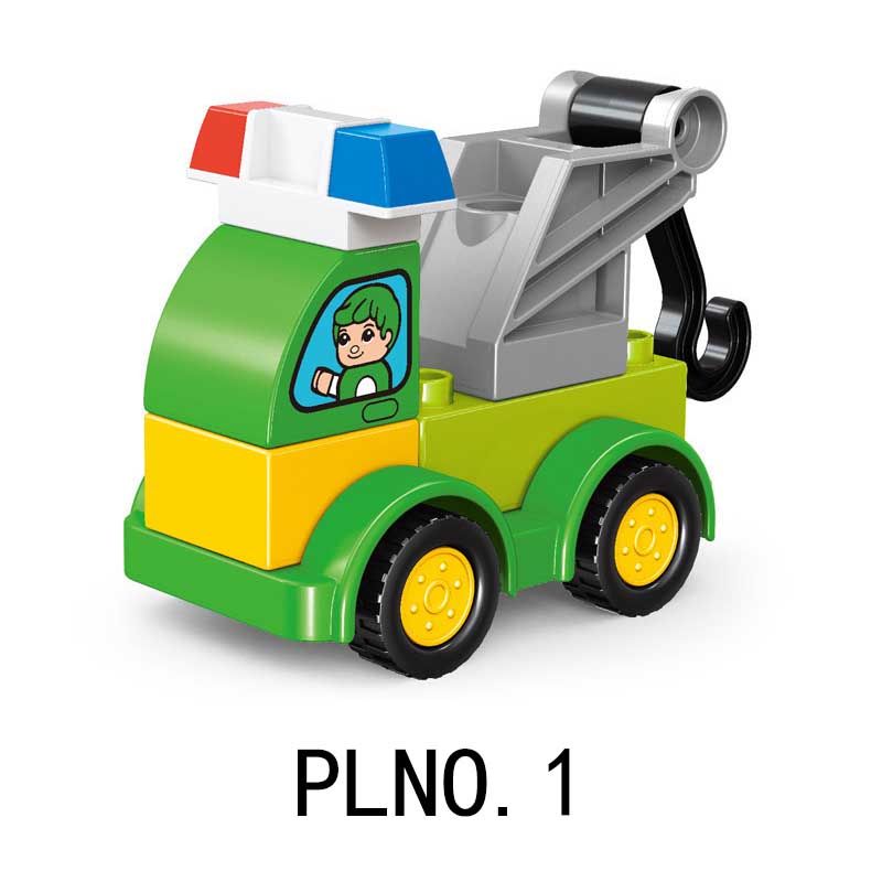 Building Blocks Excavators Trailer Toy Car Children's Educational Toys Compatible with Large Particle Blocks Creativity