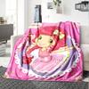 1pc Princess Strawberry12 Blanket, Gift, for Men and Women, Soft Blanket, Good for Sofa Bed Couch Travel, Lightweight Flannel Blanket