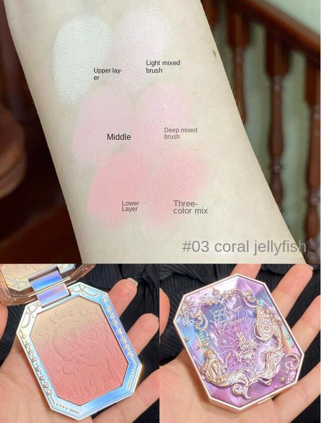 Flower Knows Gods Embossed Blush Purple Red Nude Natural Monochrome Rouge Matte Concealer Private Label Makeup Blusher
