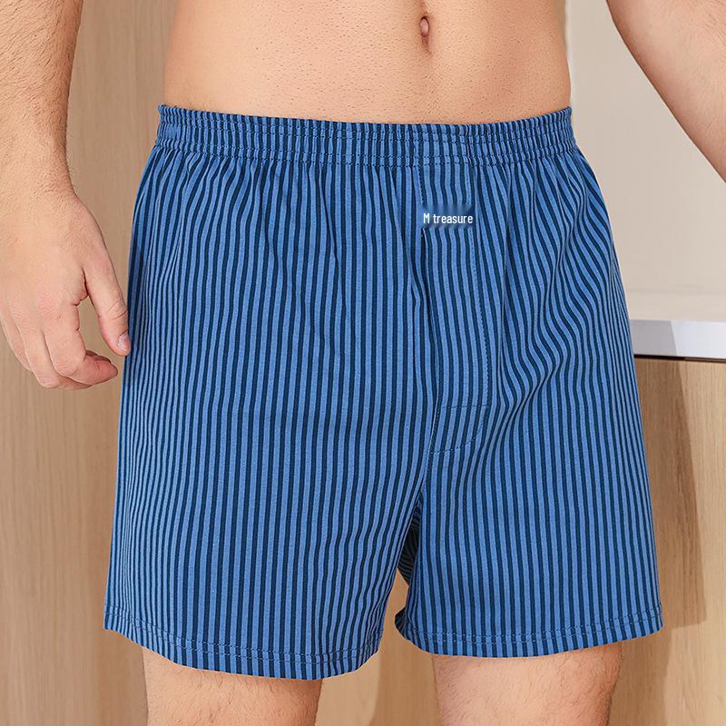 Men's High-Waist Aloe Cotton Boxer Briefs - Large Size Pajama Shorts