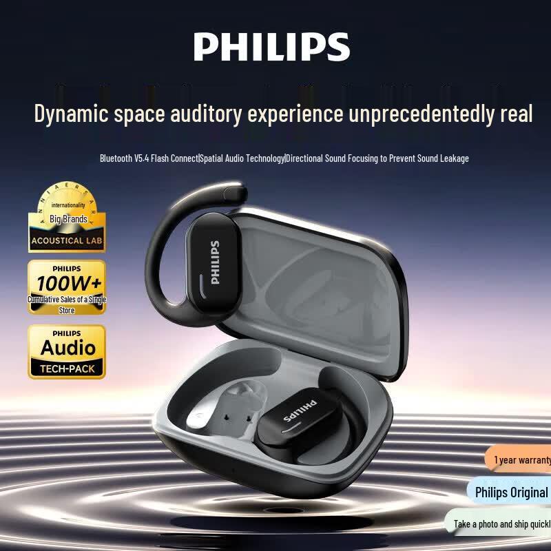 Philips TAT1769 Wireless Ear-hook Bluetooth Earphones