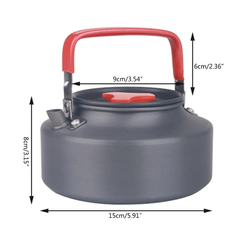 Quick Heating Travel Tea Kettle Durable Aluminum Camping Kettle Essential Metal Tea Kettle Perfect for Hiking & Picnics