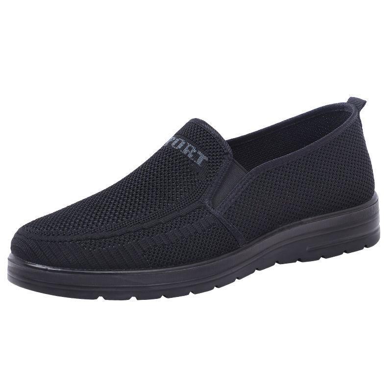 Men's shoes 2024 autumn new old Beijing cloth shoes one pedal lightweight flat daily work shoes men's casual shoes
