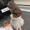 Girls' Suit Summer   Children's Summer Dress Baby Girl Fashionable Children's Top+Skirt Two-Piece Set