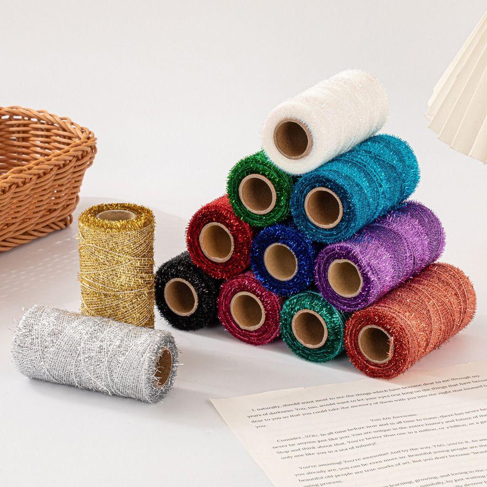 1mm 200m Weihnachtliches Dekorationsgarn Gedrehte Textur Makramee Kordel Seil Geschenkpapierschleife